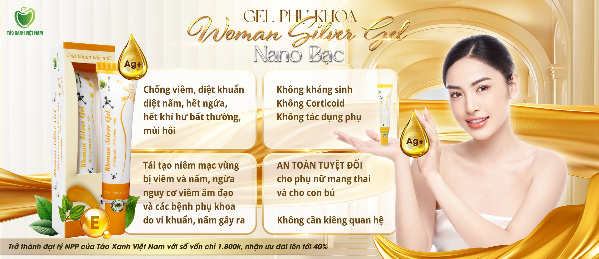 Women Silver Gel - Gel phụ khoa nano Bạc